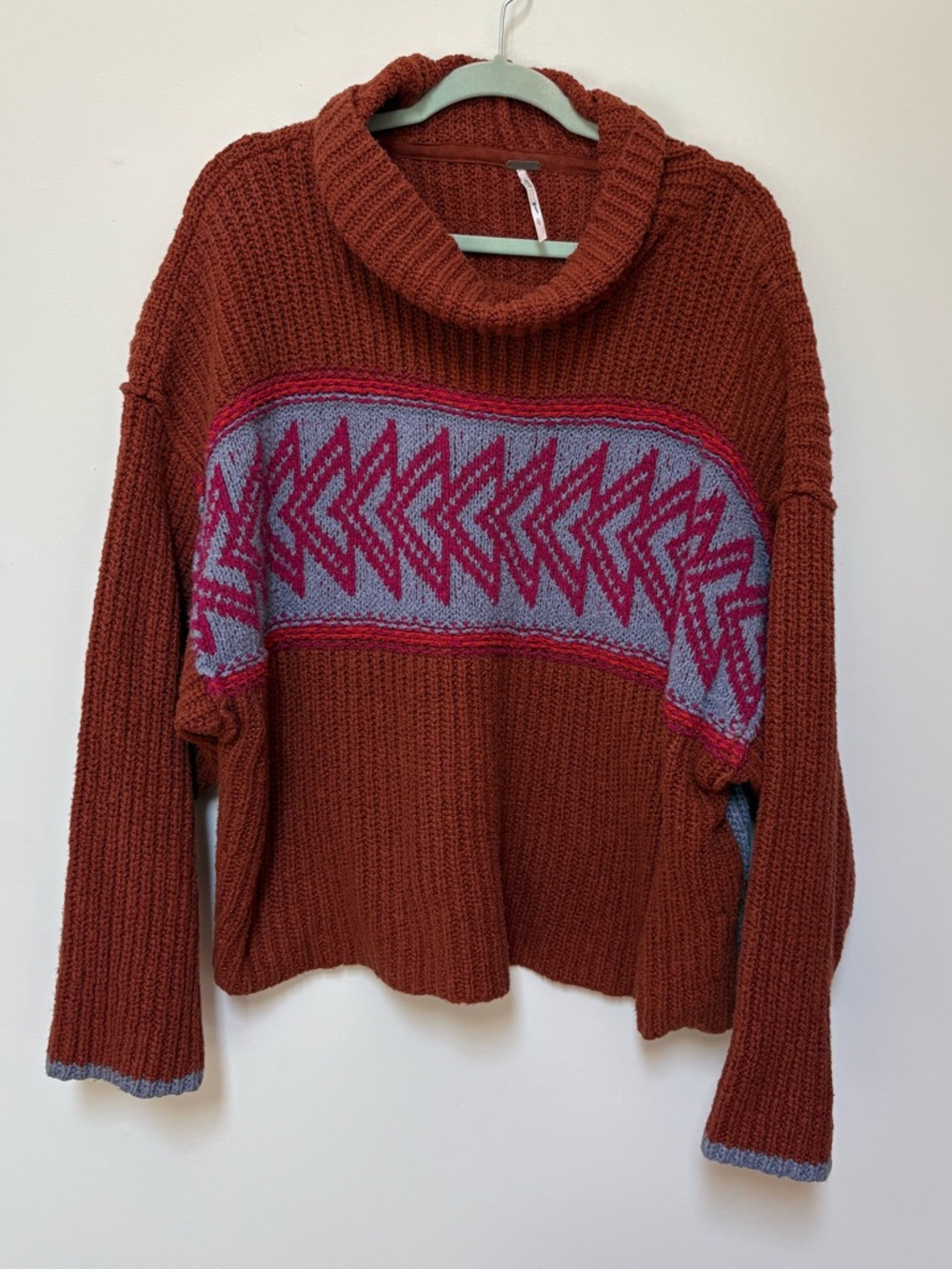 Free People Cropped Knit Sweater Size Large